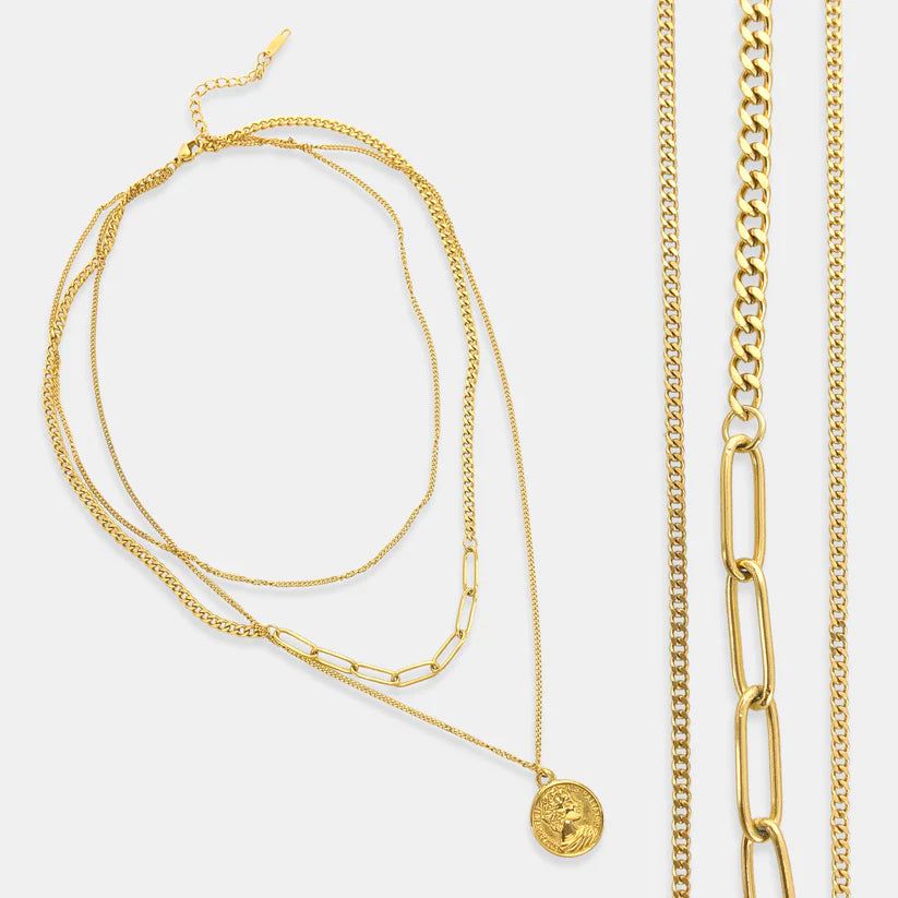 Triple Layer Chain Necklace