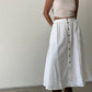 Ella Gauze Midi Skirt White