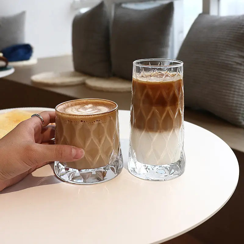 Diamond Crystal Coffee Glass Set